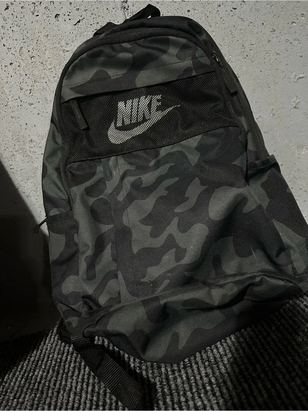 Nike kids's Camo Black & Dark Gray Backpack